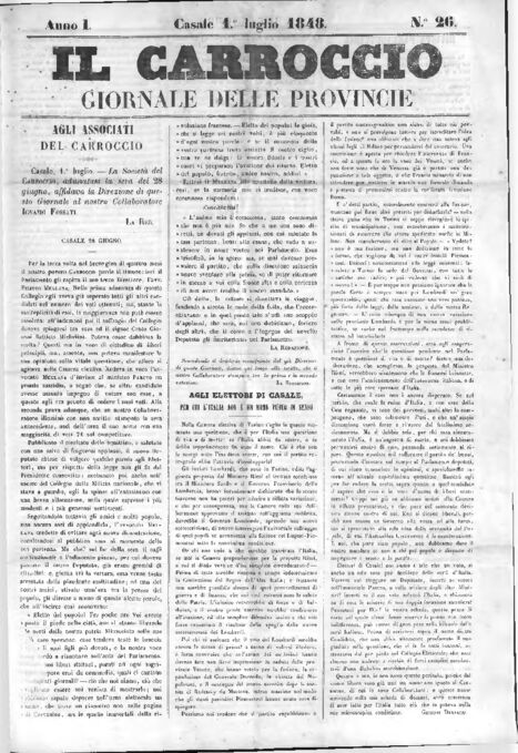 Il Carroccio - Edizione 26 del 01/07/1848